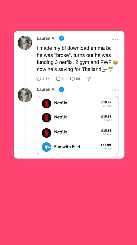 Emma ad: Take control of your 💸
