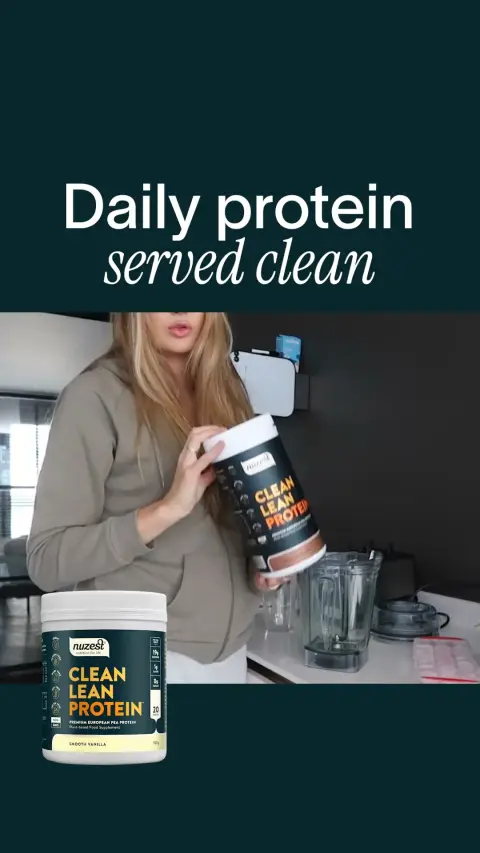 Nuzest ad: Clean protein. All 9 essential amino acids covered.