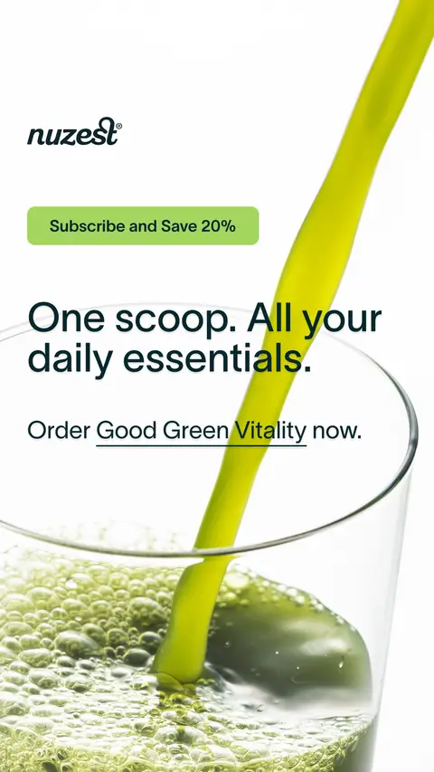 Nuzest ad: Comprehensive Daily Nutrition