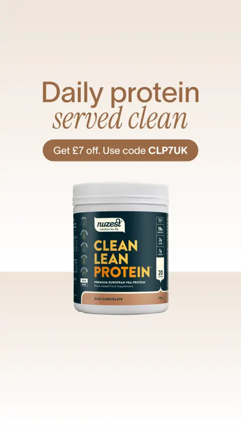 Nuzest ad: Clean by design. Nothing added that doesn't need to be there.