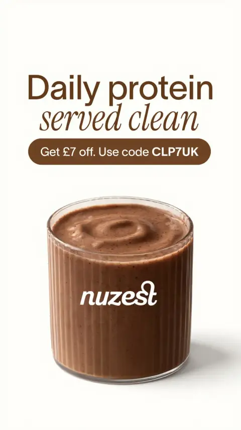 Nuzest ad: Mixes in seconds. Nothing complicated.