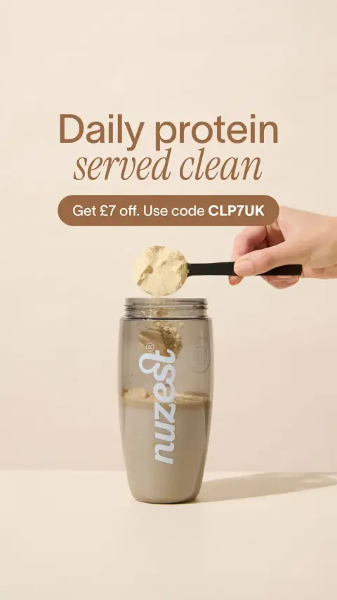 Nuzest ad: Clean protein, done properly.