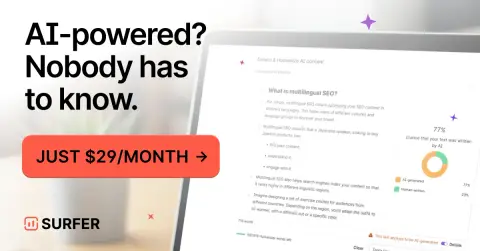 Positive Surfer ad: Your AI Content, Undetectable