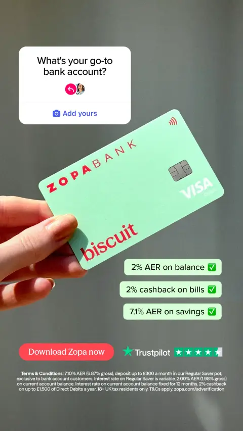 Zopa ad: Biscuit. More dough, less effort