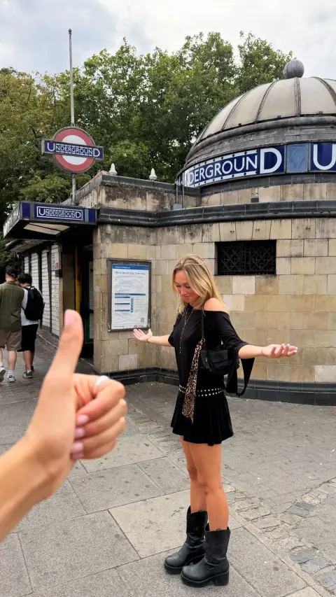 Bumble ad: straight from the airport to a date?? just needed to get hyped up by bestie…