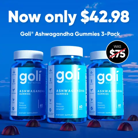 Goli ad: Now ONLY $42.98 for 3 bottles!🎉 FREE SHIPPING🚛❤️