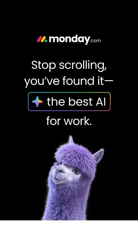 monday.com ad: Start your free account today