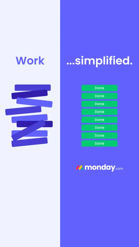 monday.com ad: Start your free account today