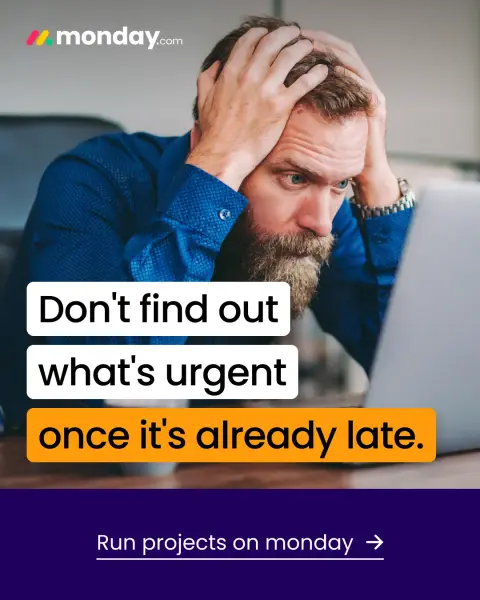 monday.com ad: Align strategy and delivery
