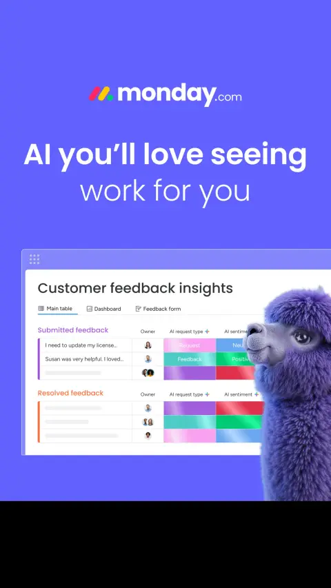 monday.com ad: Start your free account today