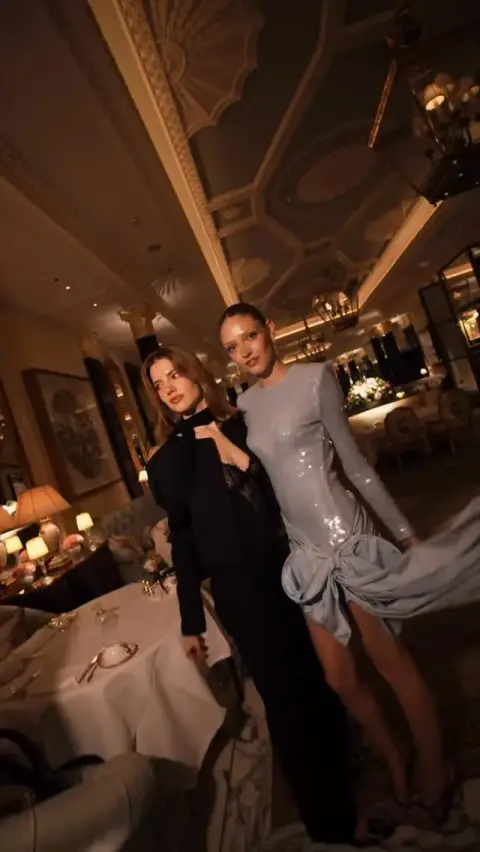The Dorchester ad: London’s spirit, Annie’s way. After a runway of sculptural silhouettes…
