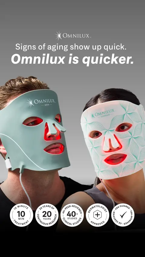 Omnilux ad: Your best skin awaits ✨
