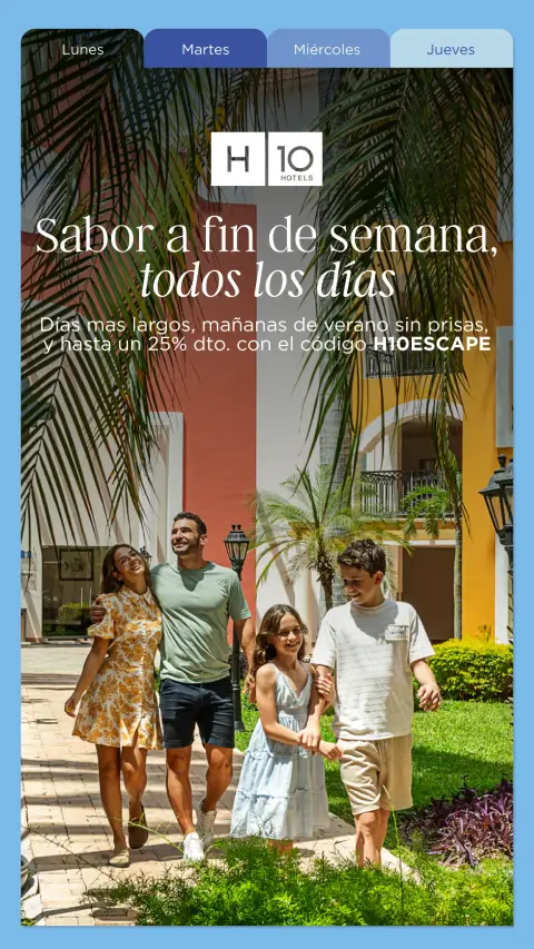 H10 Hotels ad: Ahorra en tu hotel de verano🌅