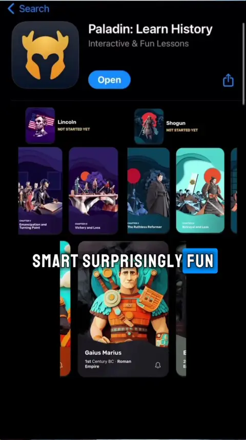 Paladin ad: Learn history the fun way! 🤯