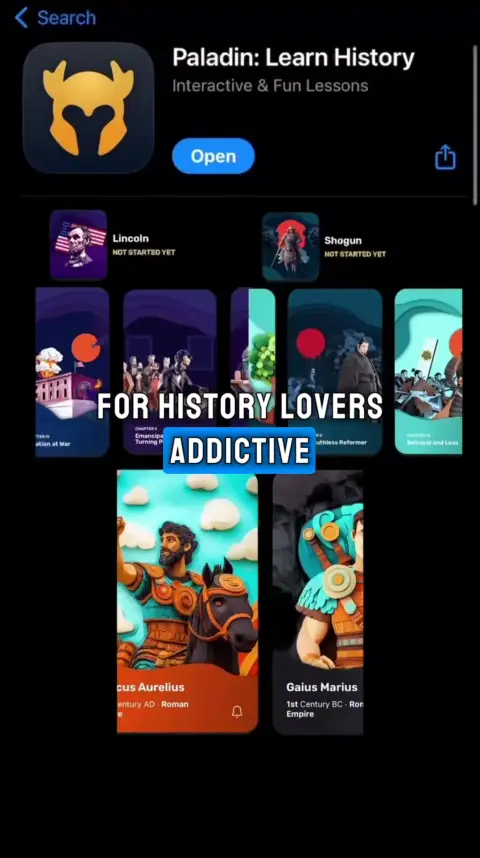 Paladin ad: Learn history the fun way! 🤯