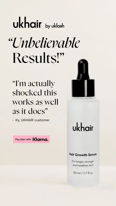 Uklash ad: Stranding Strong Against Hair Loss.