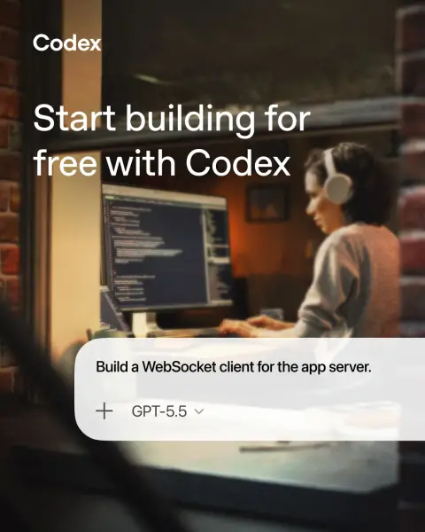 OpenAI ad: Try Codex for free.