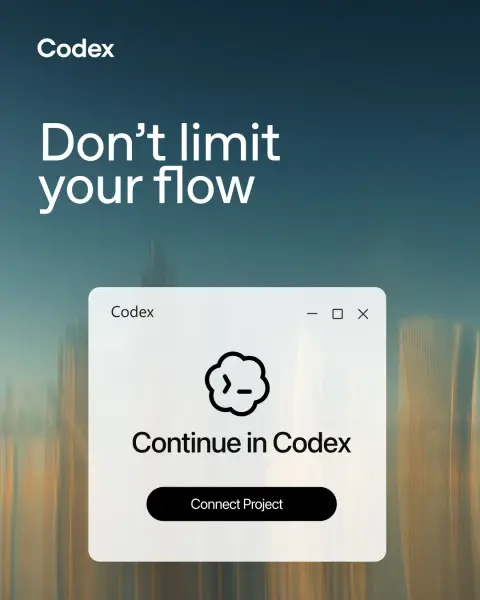 OpenAI ad: Continue in Codex