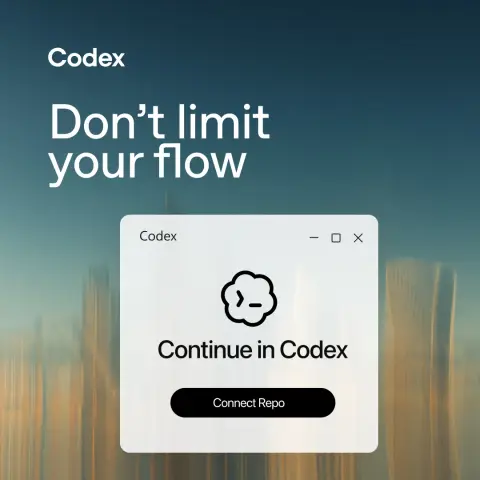 OpenAI ad: Continue in Codex