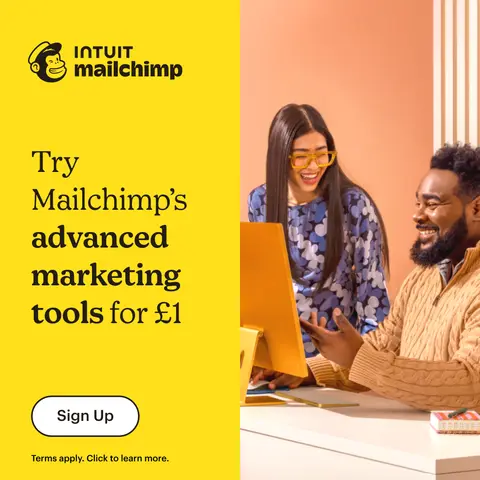 Intuit Mailchimp ad: Try Mailchimp for £1