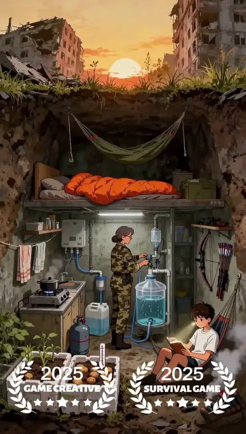 Dark War Survival Mobile ad: Survival of the fittest in a post-apocalyptic wasteland.