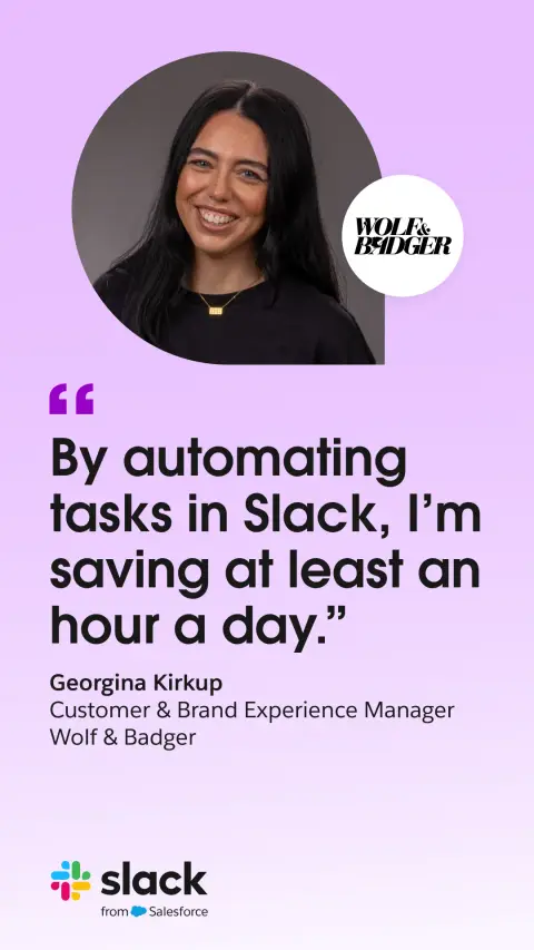 Slack ad: Automate tasks in Slack