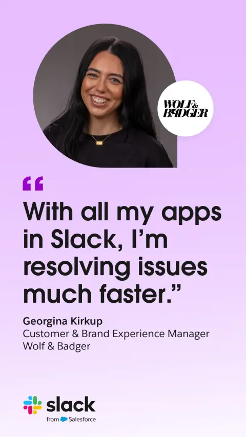 Slack ad: Resolve issues instantly