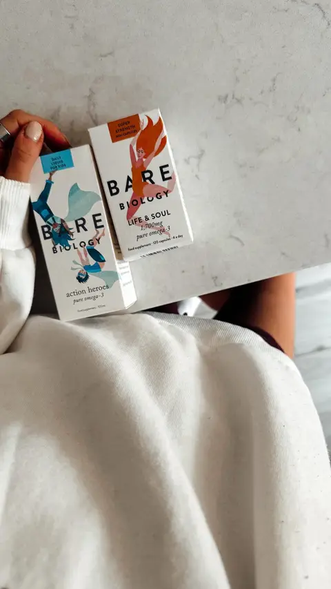 Bare Biology ad: Our non-negotiable supplement… OMEGA 3! As a family this is a priority. There…