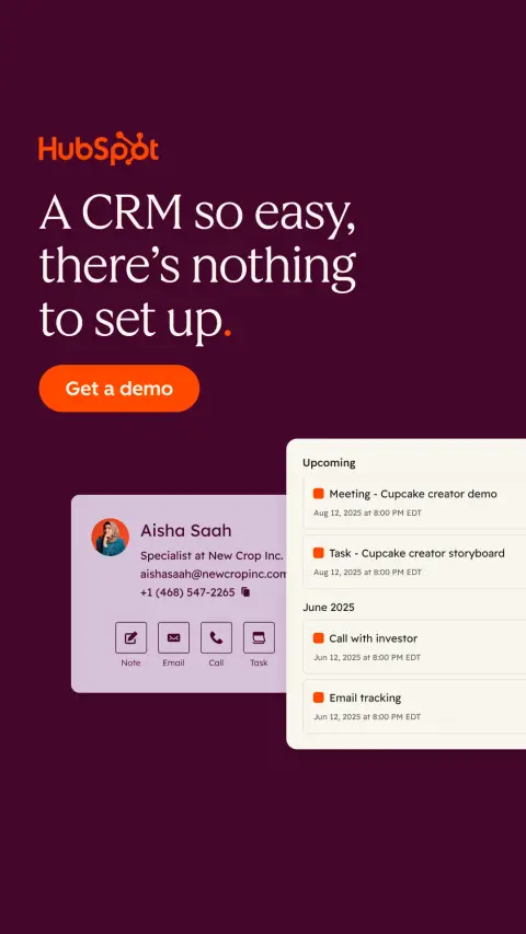 HubSpot ad: No blank CRM to build