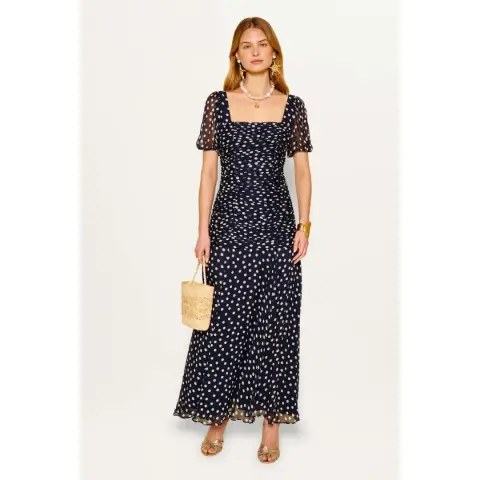 RIXO ad: Marni - Miami Floral Emerald Occasion Dress