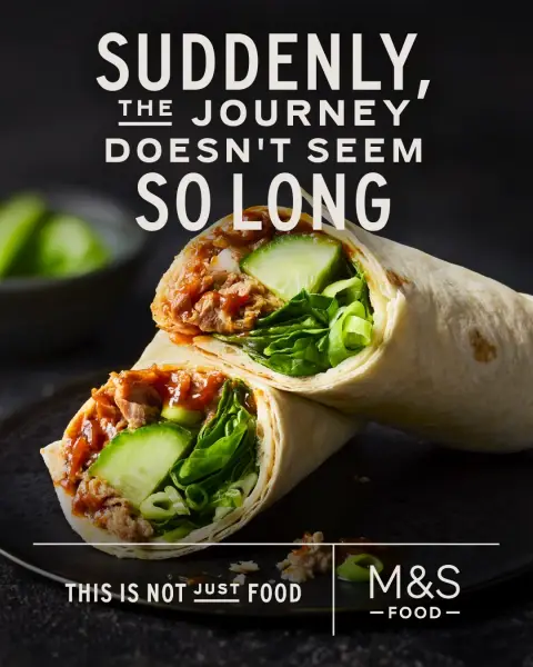 Marks and Spencer ad: Hoisin Duck Wrap