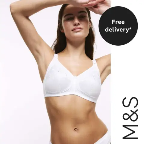 Marks and Spencer ad: Total Support Embroidered Full Cup Bra B-G