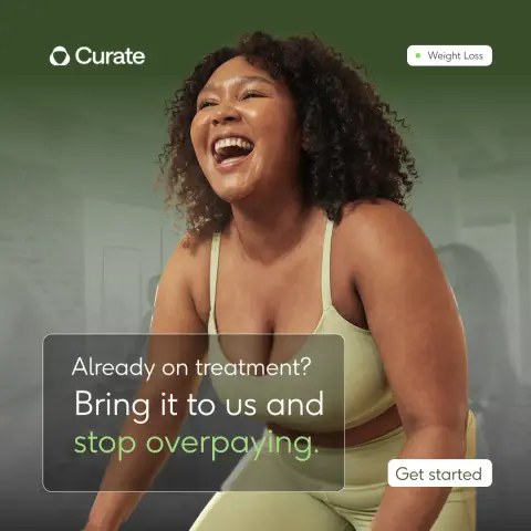 Curate Health ad: WELCOME35 for £35 Off