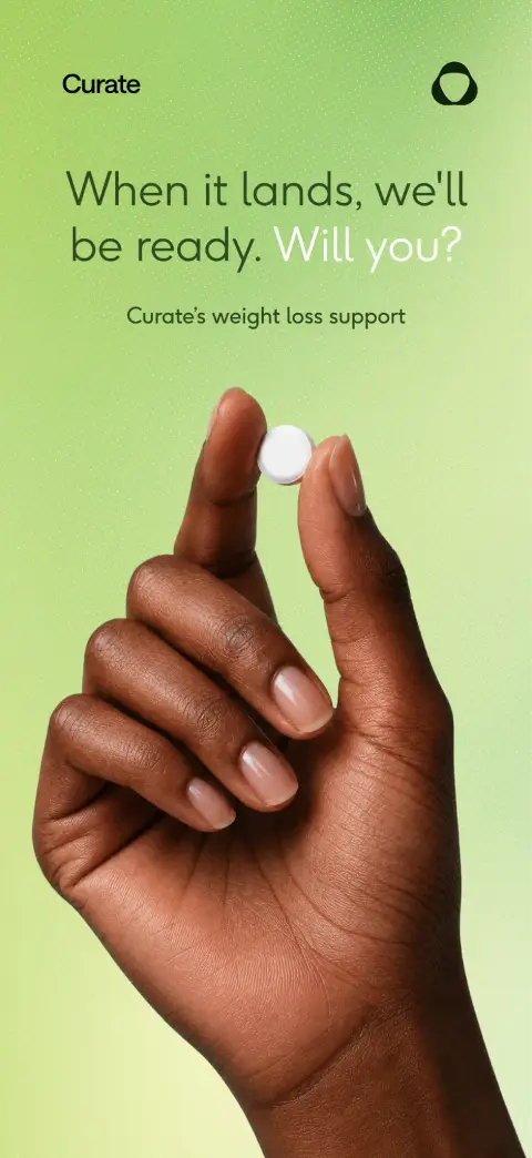 Curate Health ad: From just £3.13 a day.