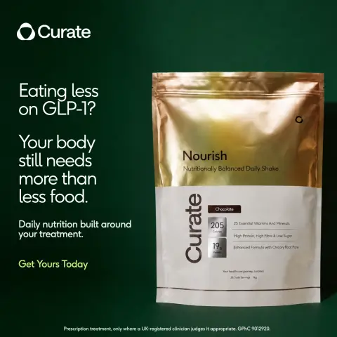 Curate Health ad: Eating Less? Make It Count