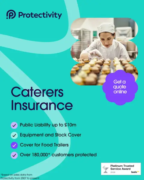 Protectivity ad: Specialist Caterers Insurance