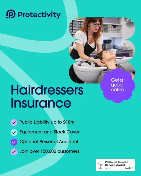 Protectivity ad: Mobile & Salon Hairdresser Insurance