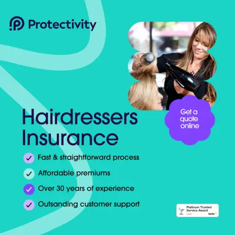 Protectivity ad: Mobile & Salon Hairdresser Insurance