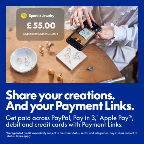 PayPal ad: Get paid without a website