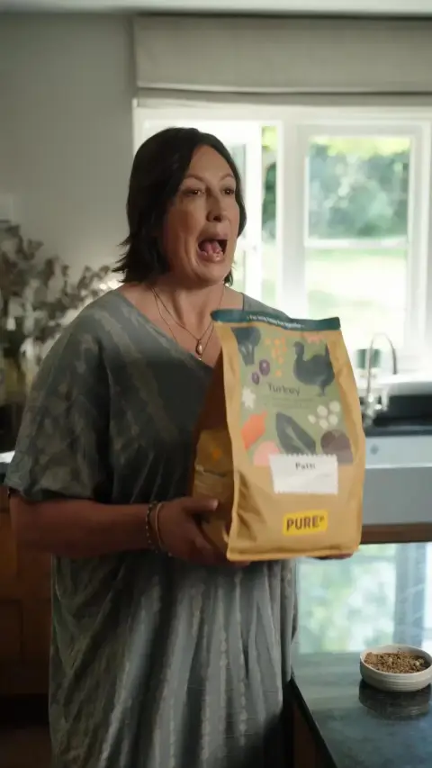 Pure Pet Food ad: 30% off your first Pure box + a free treat