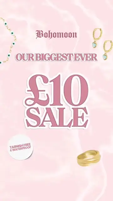 Bohomoon ad: Biggest Ever £10 Sale